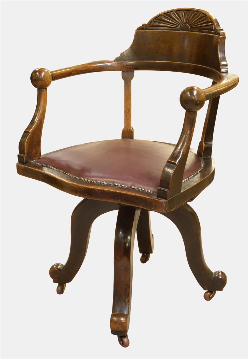 American Mahogany Swivel Desk Chair c.1890 (1 of 1) American Mahogany Swivel Desk Chair c.1890 (1 of 1)