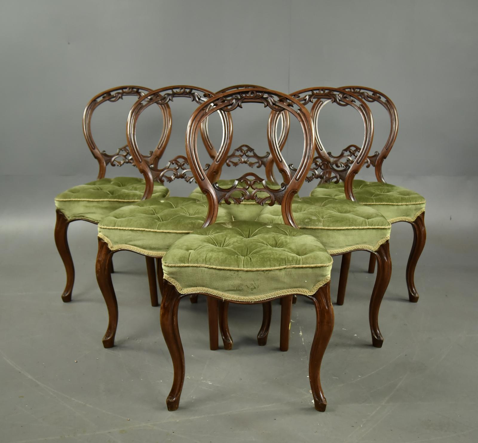 Set of 6 Victorian Balloon Back Chairs (1 of 6) Set of 6 Victorian Balloon Back Chairs (1 of 6)