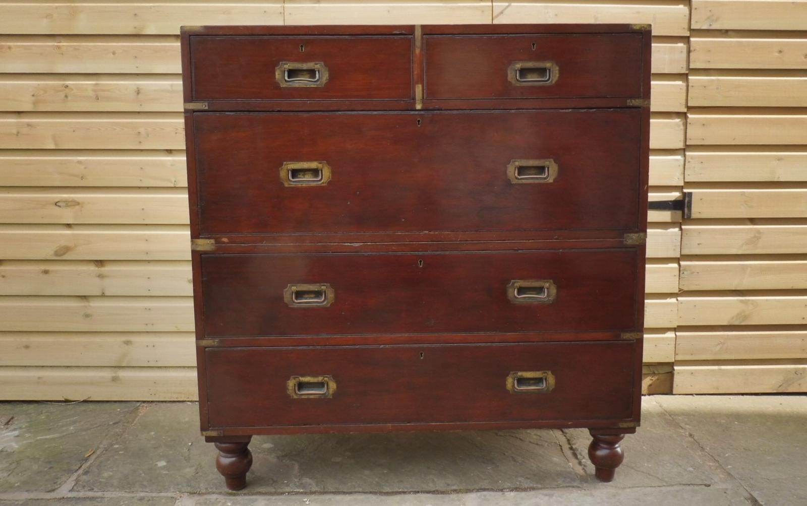 Army And Navy Teak Military Campaign Chest (1 of 10)