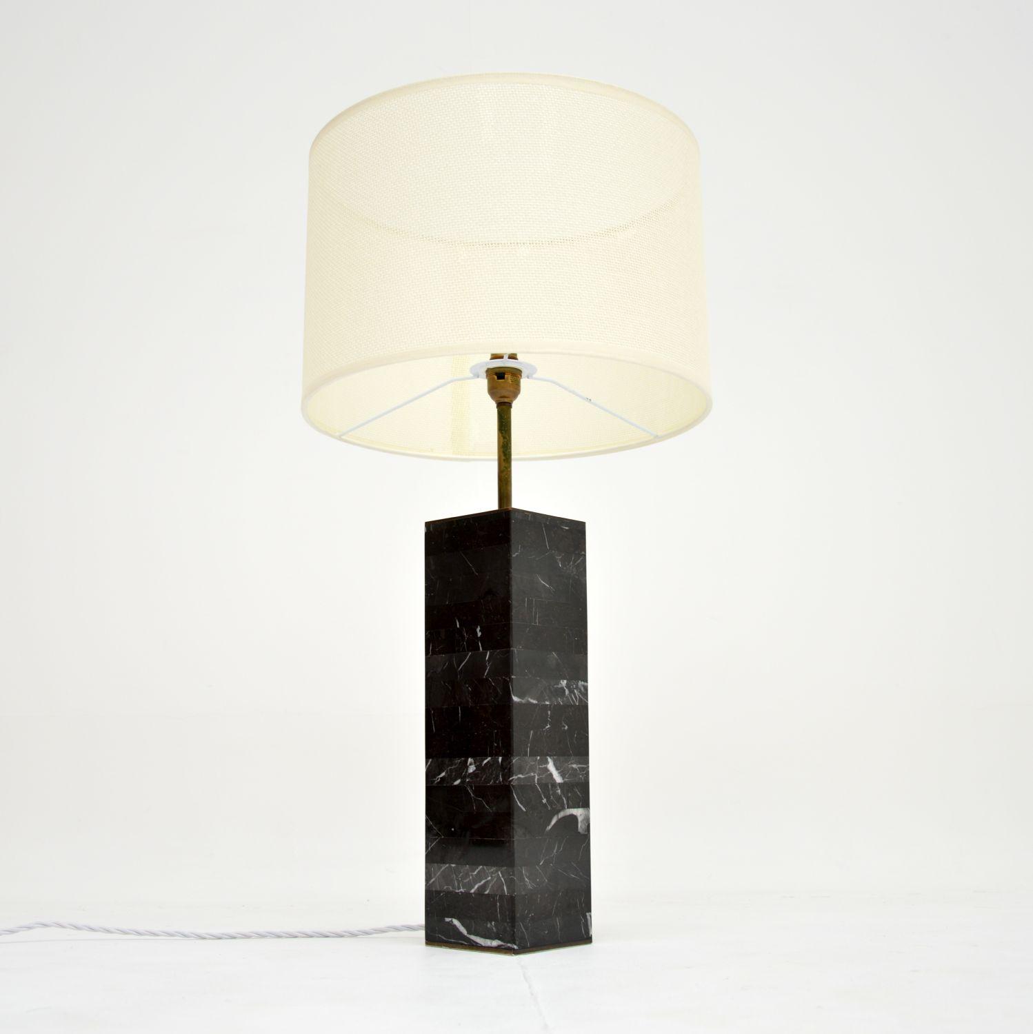 Vintage Marble & Brass Table Lamp (1 of 10)