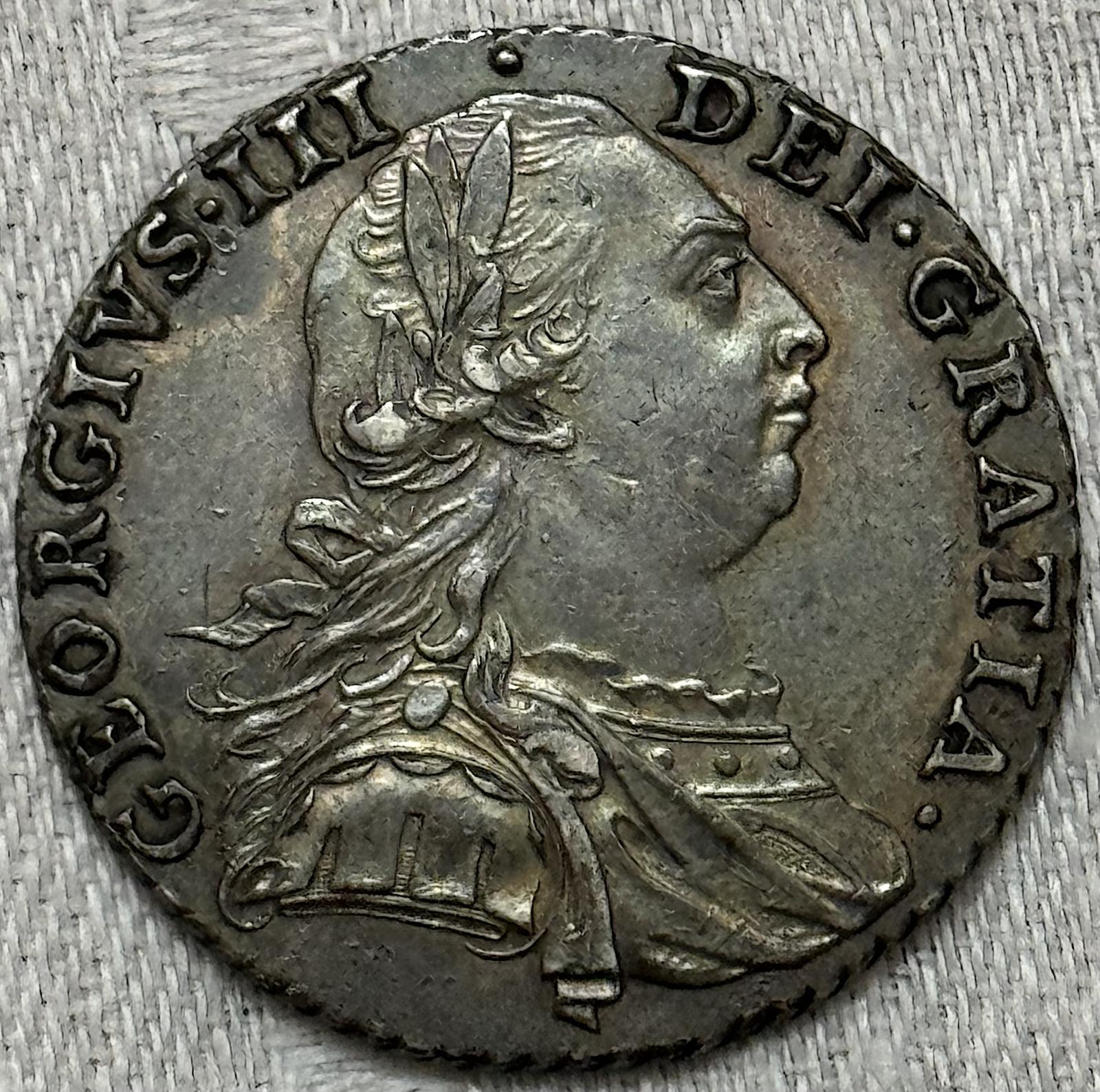 George III Silver Shilling 1787 Cond VF (1 of 4)