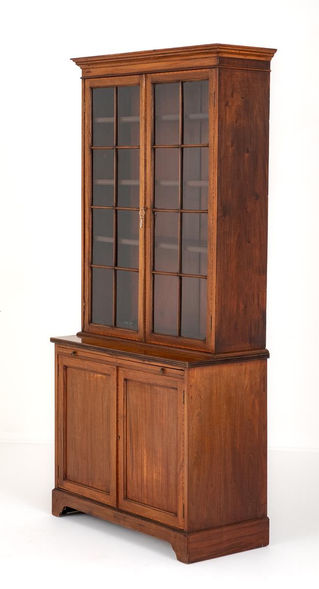 Mahogany Georgian Revival 2 Door Glazed Bookcase (1 of 7) Mahogany Georgian Revival 2 Door Glazed Bookcase (1 of 7)