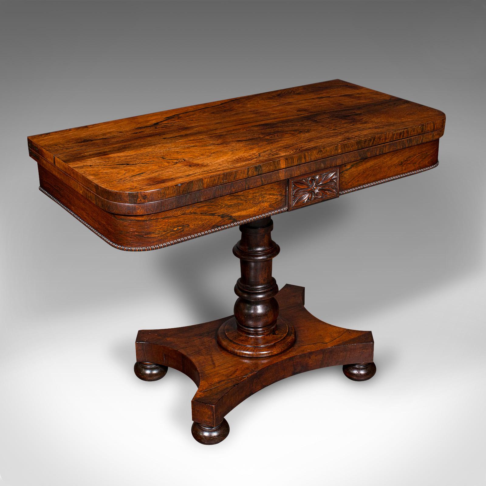 Antique Fold-over Card Table, English, Extending, Games, Console - Regency c.1820 (1 of 12) Antique Fold-over Card Table, English, Extending, Games, Console - Regency c.1820 (1 of 12)