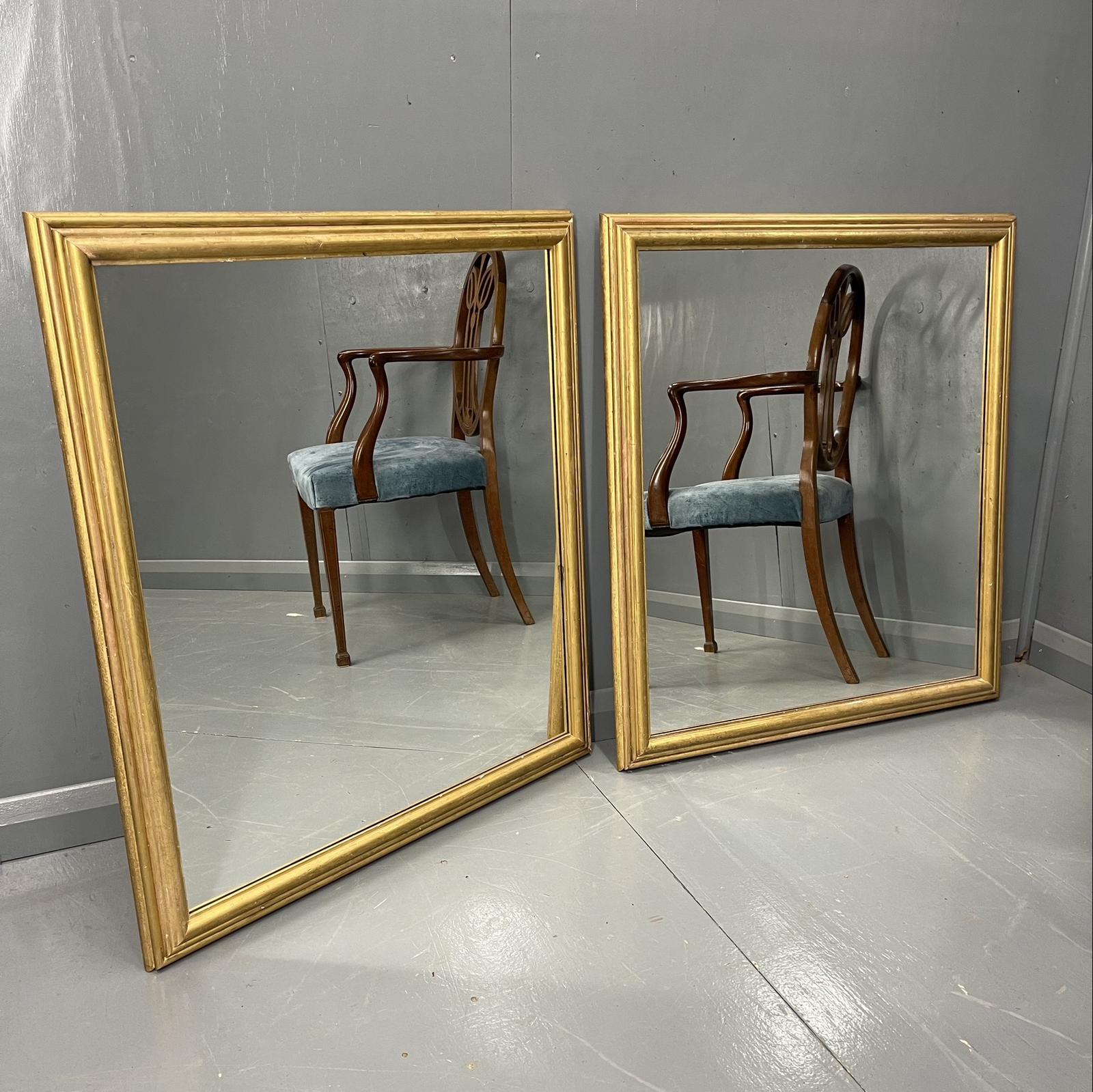 Pair of Almost Square English Gilt Mirrors (1 of 10) Pair of Almost Square English Gilt Mirrors (1 of 10)