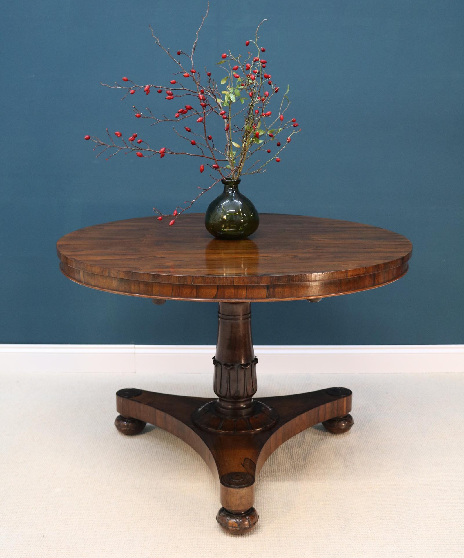 19th Cent William IV Rosewood Centre Table/Breakfast Table (1 of 18) 19th Cent William IV Rosewood Centre Table/Breakfast Table (1 of 18)