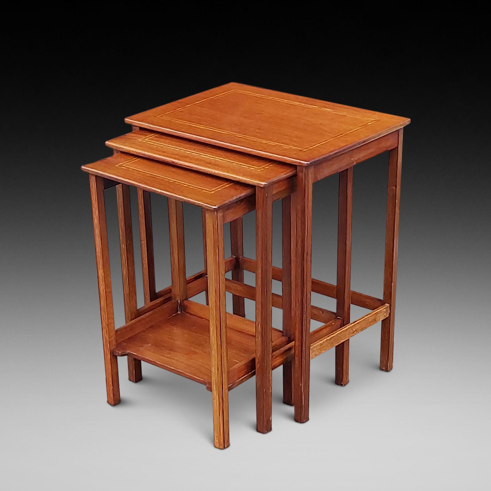 Edwardian Mahogany Nest of Low Tables (1 of 6)