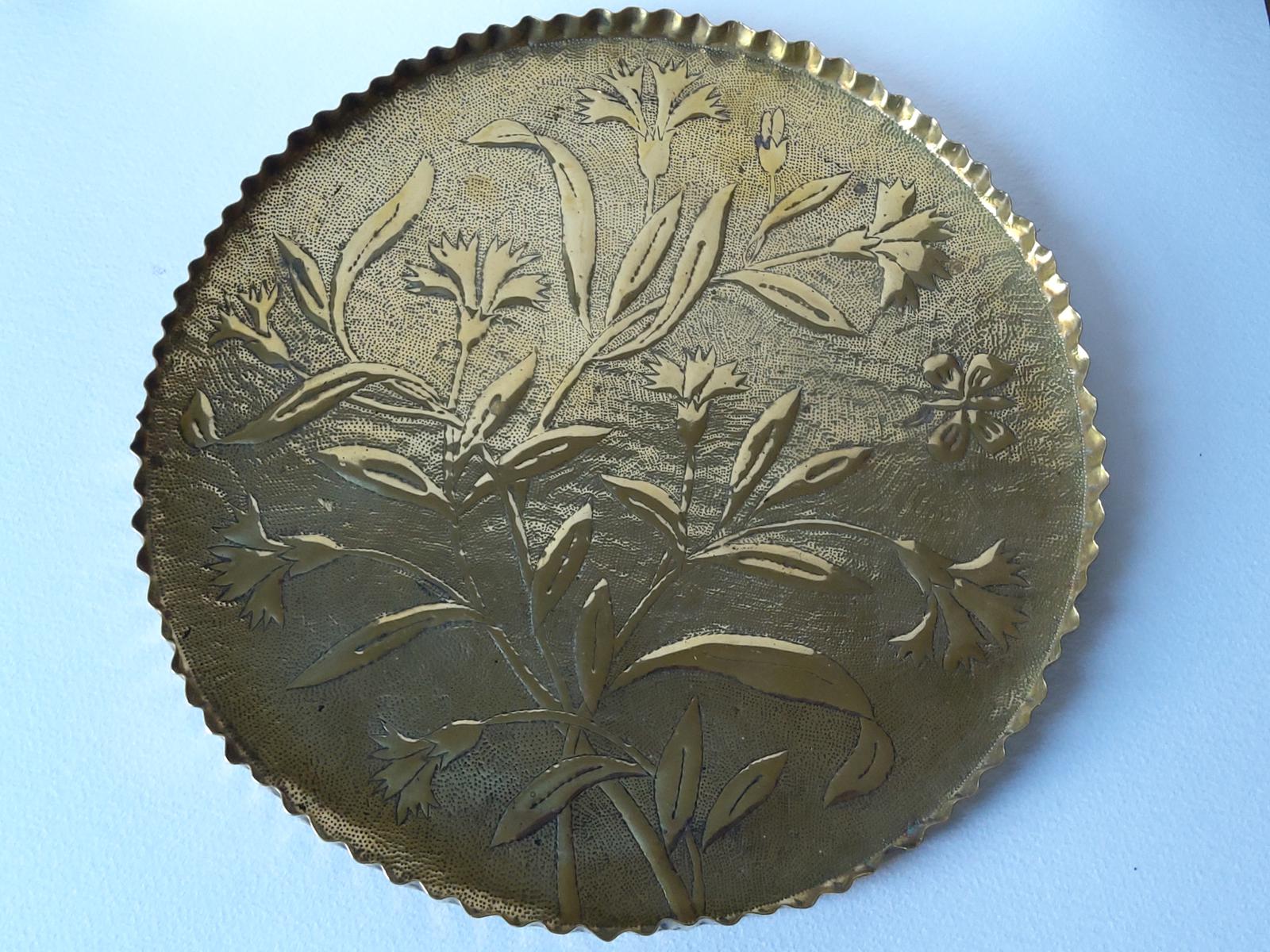 Repousse Ware Arts & Craft Brass Serving Tray (1 of 6)