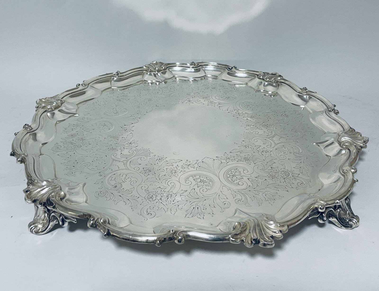Large Victorian Silver Salver (1 of 15) Large Victorian Silver Salver (1 of 15)