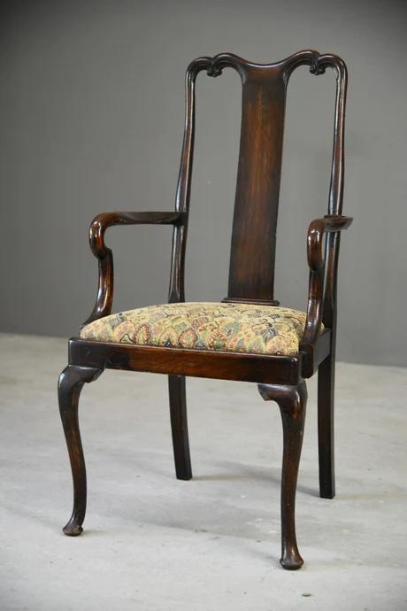Single Queen Anne Style Chair c.1900 (1 of 12)