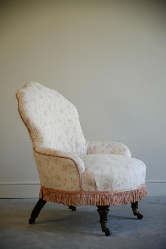 Antique Upholstered Occasional Chair (1 of 12) Antique Upholstered Occasional Chair (1 of 12)