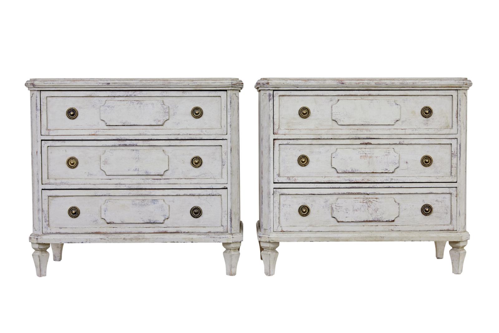 Pair of Swedish Painted 19th Century Commodes (1 of 9) Pair of Swedish Painted 19th Century Commodes (1 of 9)