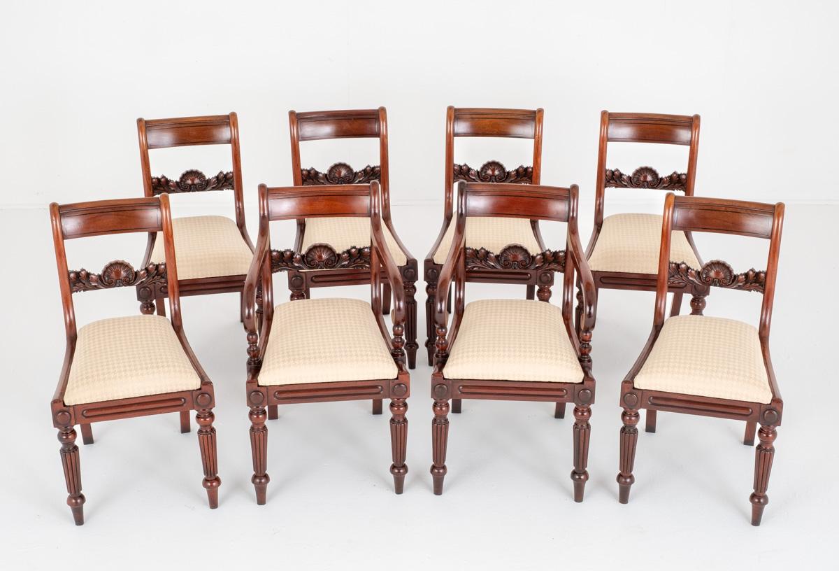 Set of 8 (6 + 2) Regency Period Mahogany Dining Chairs (1 of 14)