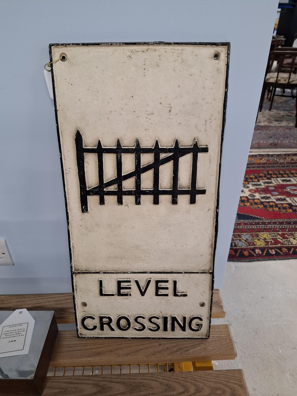 Original Cast Iron Railway Crossing Sign (1 of 1)