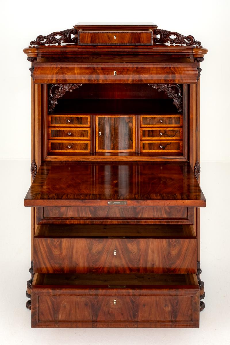 Biedermeier Mahogany Escritoire (1 of 10)