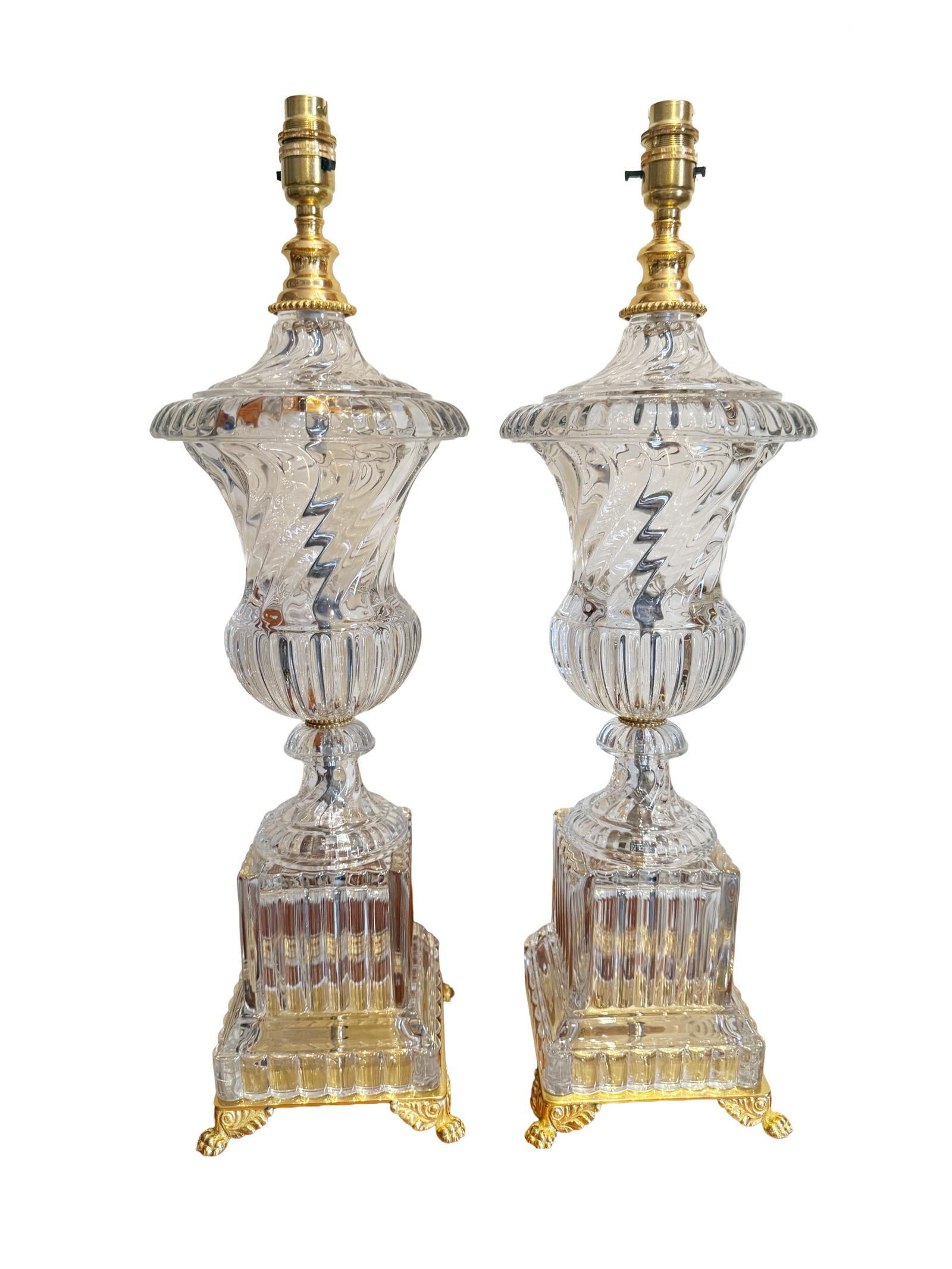 Pair of 19th Century French Crystal Table Lamps (1 of 8) Pair of 19th Century French Crystal Table Lamps (1 of 8)