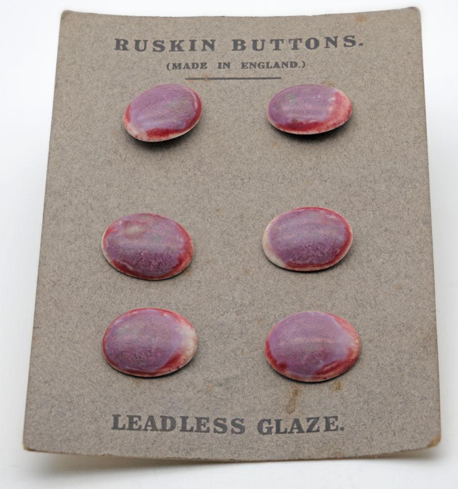 Ruskin Pottery Buttons on Original Card (1 of 3)