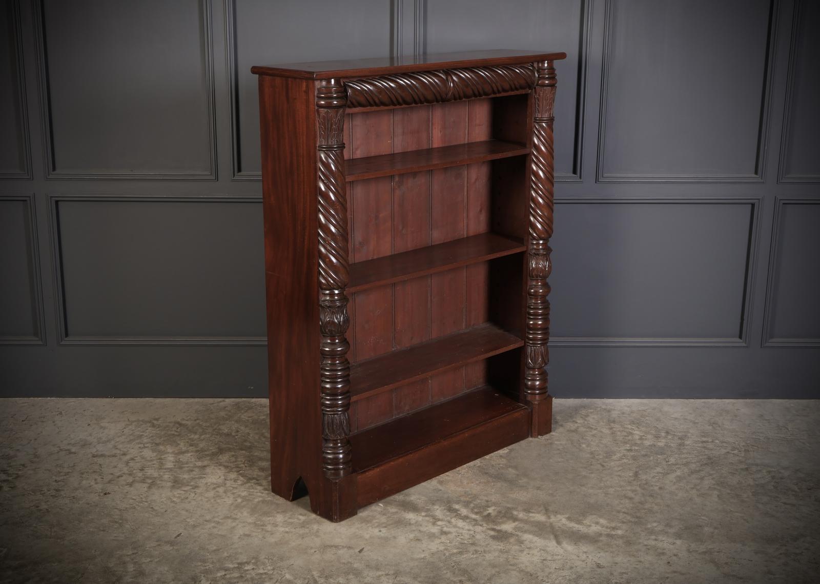 William IV Mahogany Open Bookcase (1 of 12)