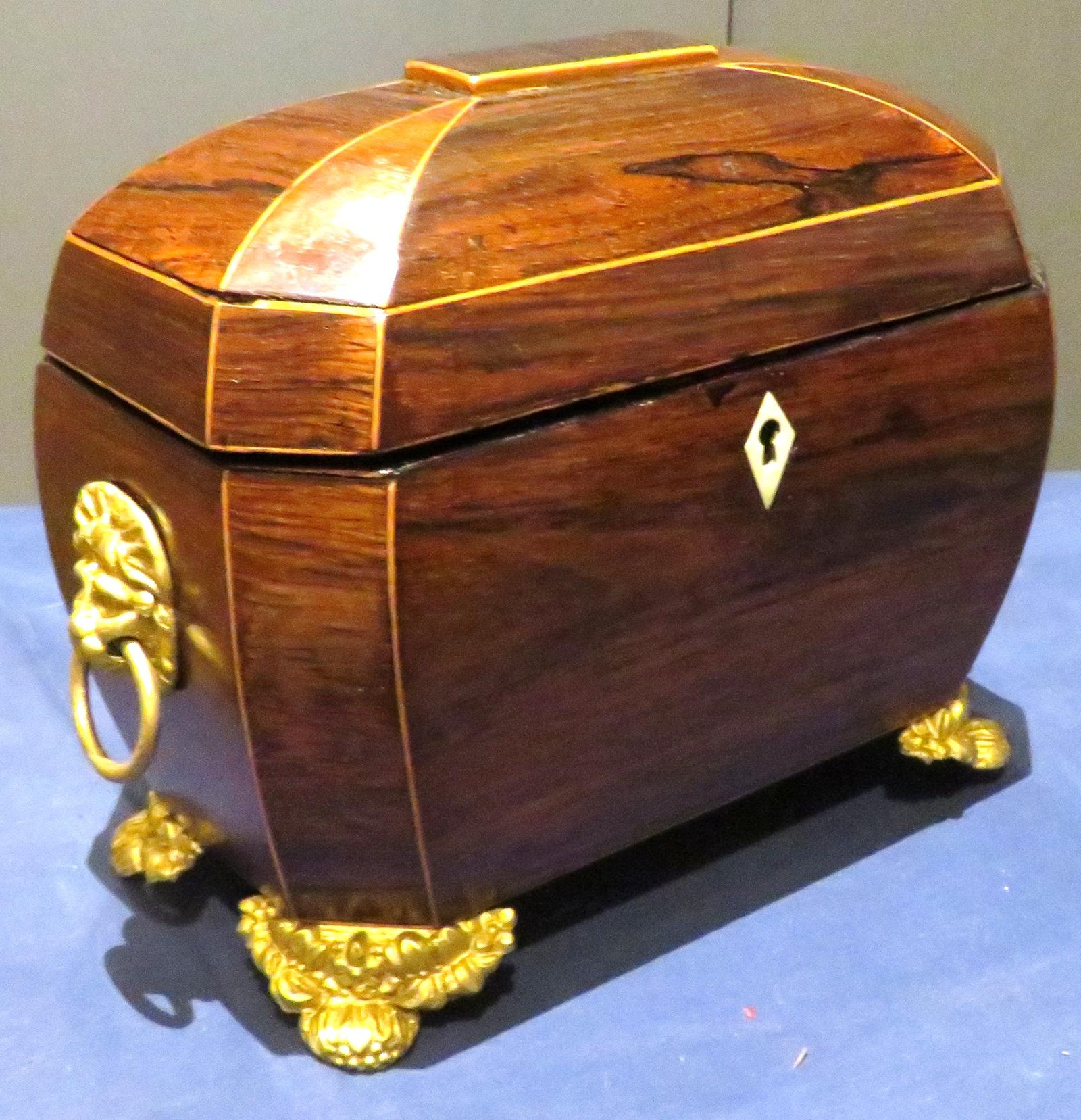 GEORGE IVTH BOMB SHAPE TEA CADDY 1820 (1 of 4)