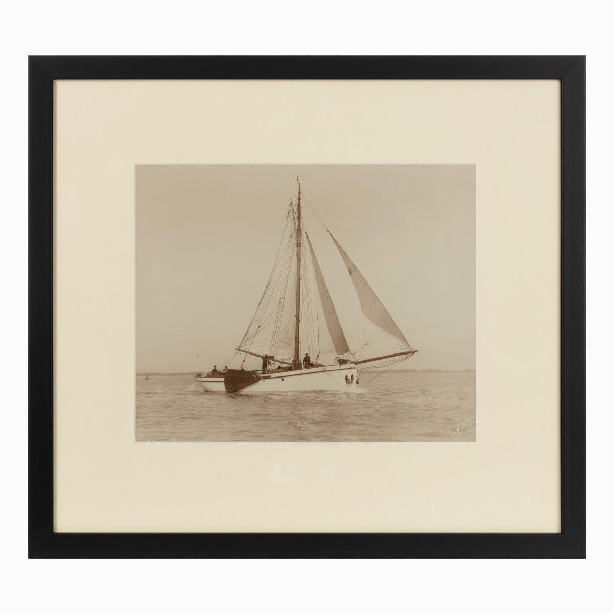 Pair of Original Prints of the Dutch Sailing Yacht Verona Signed Kirk Cowes (1 of 3)