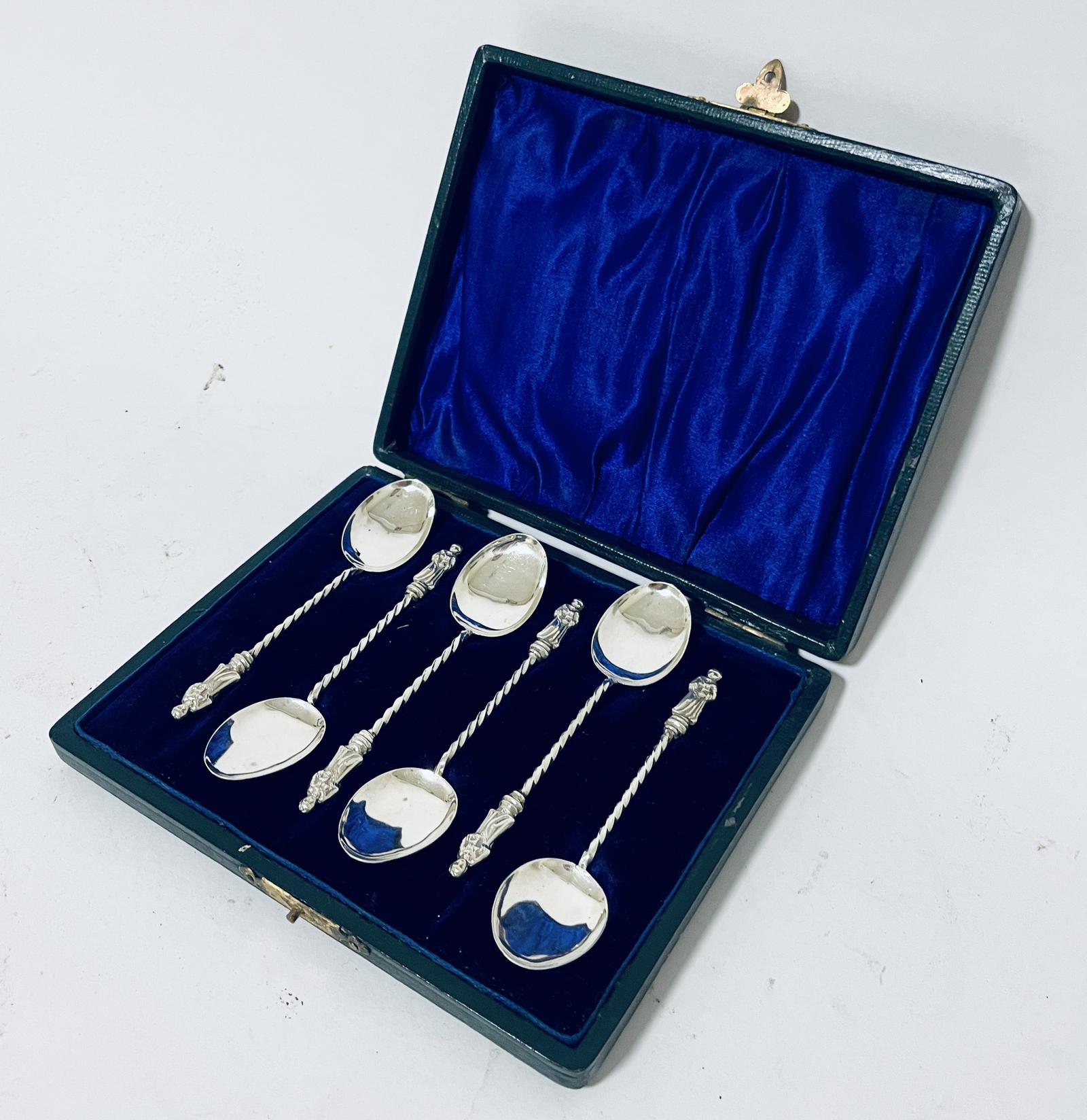 Set of 6 Antique Silver Apostle Spoons (1 of 14)