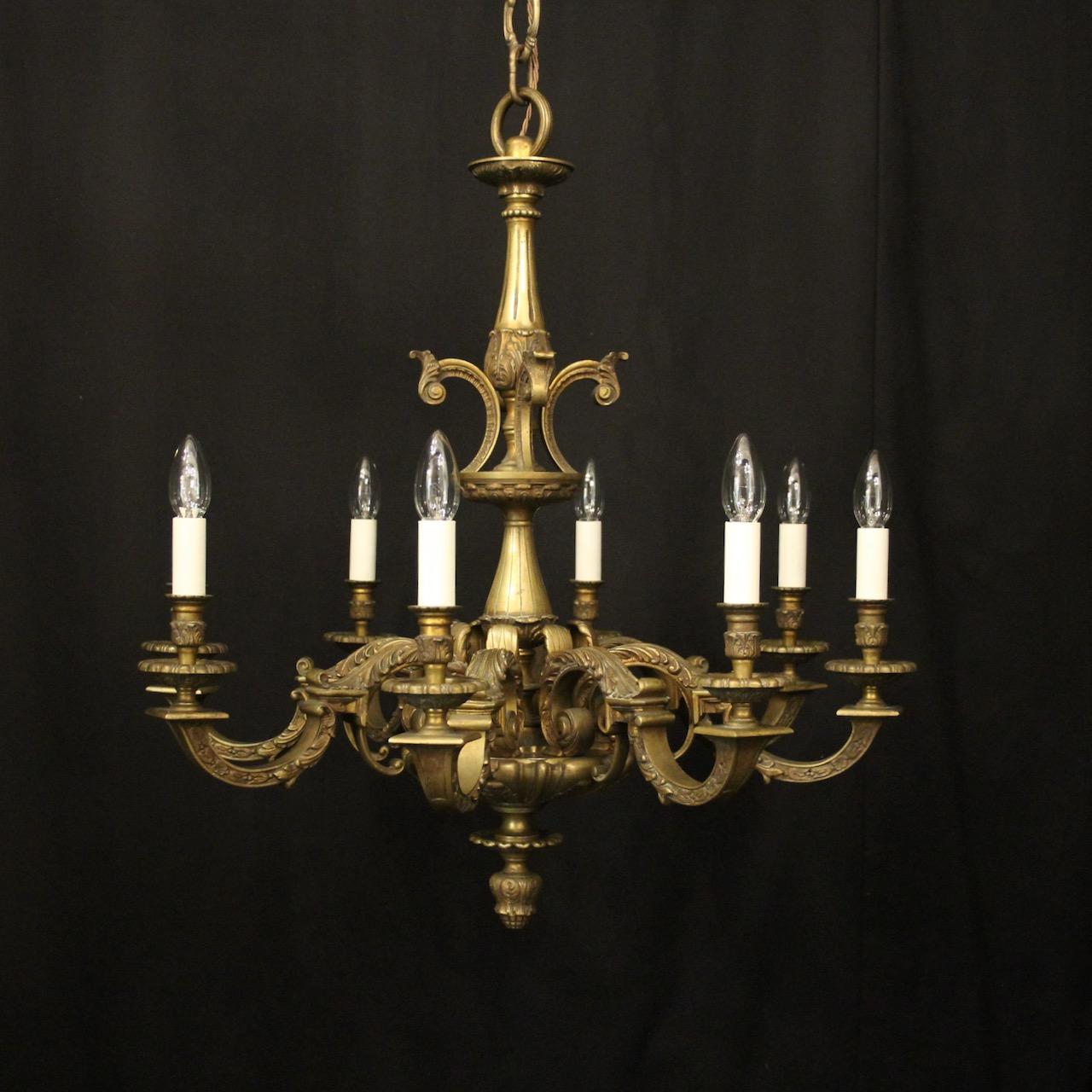 French Gilded Bronze 8 Light Antique Chandelier (1 of 10) French Gilded Bronze 8 Light Antique Chandelier (1 of 10)
