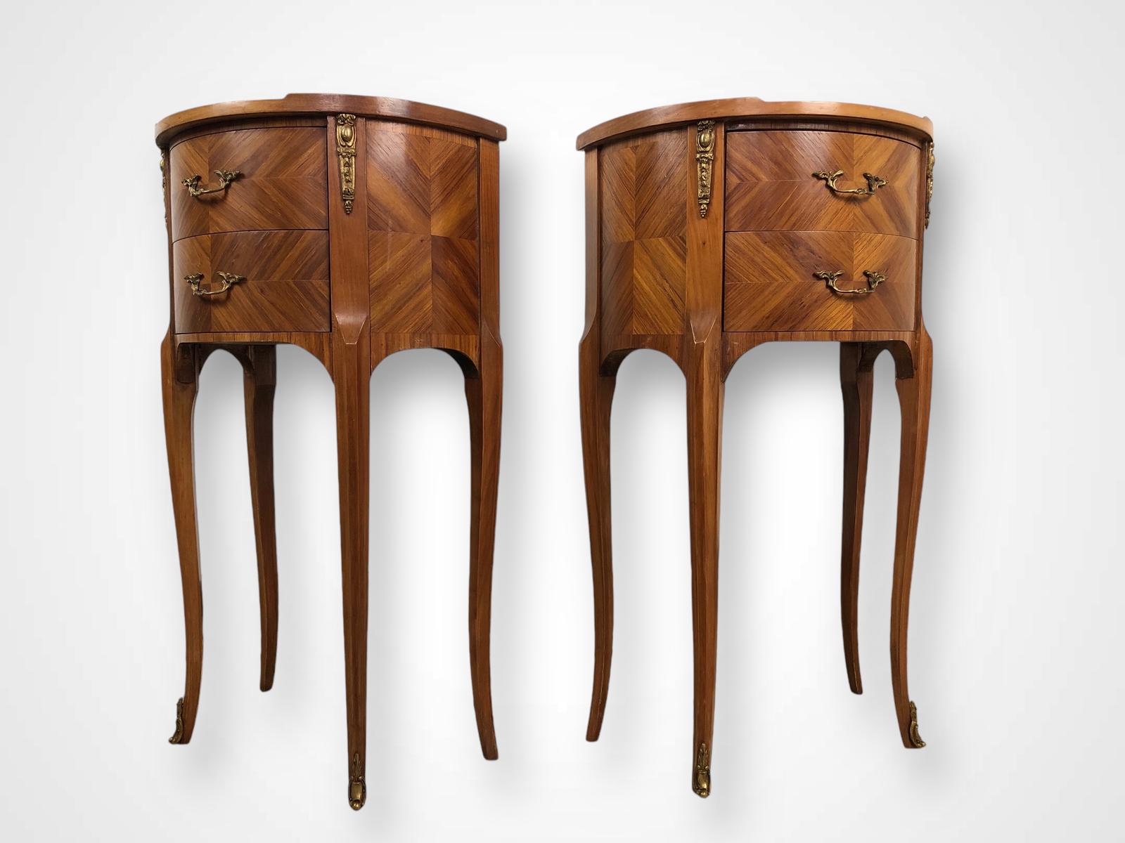 Vintage French Half Moon Bedside Cabinets Louis XVI Style (1 of 15) Vintage French Half Moon Bedside Cabinets Louis XVI Style (1 of 15)