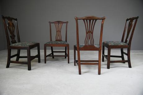 4 Antique Chippendale Style Mahogany Dining Chairs (1 of 12) 4 Antique Chippendale Style Mahogany Dining Chairs (1 of 12)