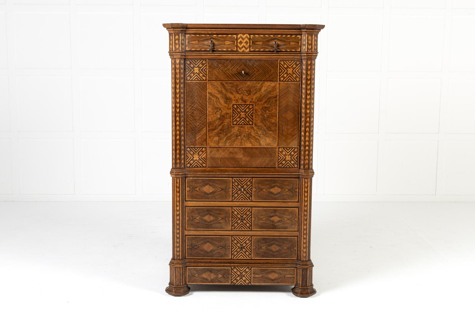 Exceptional 19th Century Italian Geometric Marquetry Secretaire / Cabinet (1 of 14) Exceptional 19th Century Italian Geometric Marquetry Secretaire / Cabinet (1 of 14)