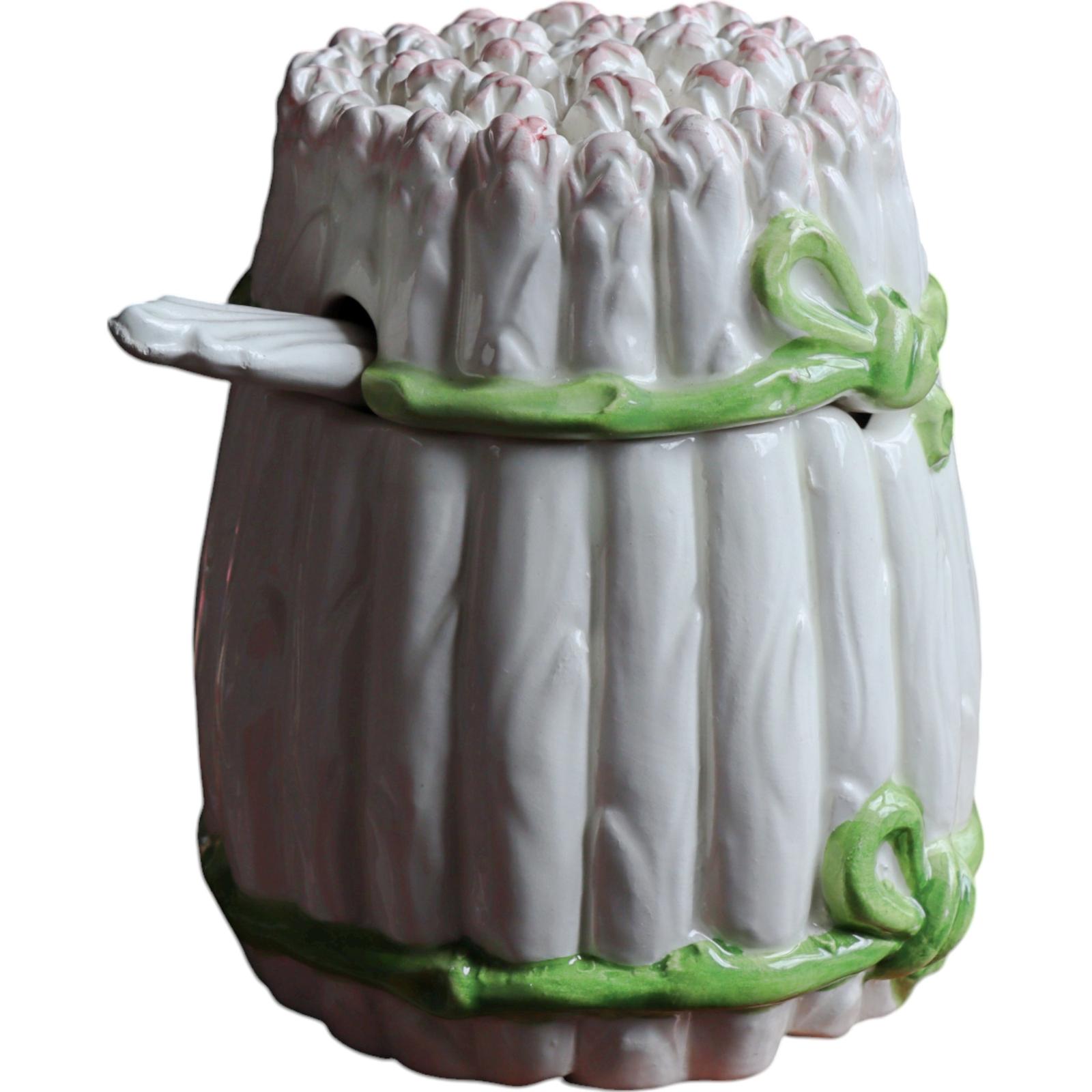 Vintage Italian Pottery Asparagus Jar & Cover (1 of 5) Vintage Italian Pottery Asparagus Jar & Cover (1 of 5)