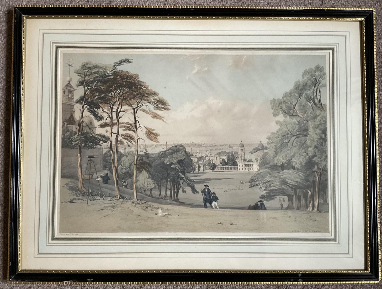 Thomas  Shotter Boys Lithograph of London from Greenwich (1 of 2)