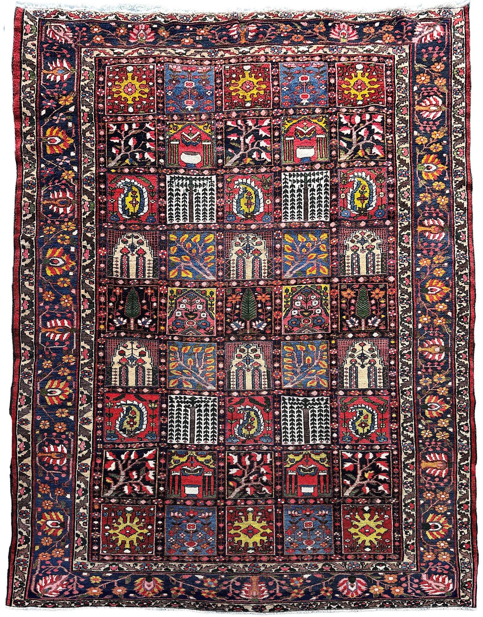 Antique Bakhtiar Carpet 3.12m x 2.17m (1 of 18) Antique Bakhtiar Carpet 3.12m x 2.17m (1 of 18)