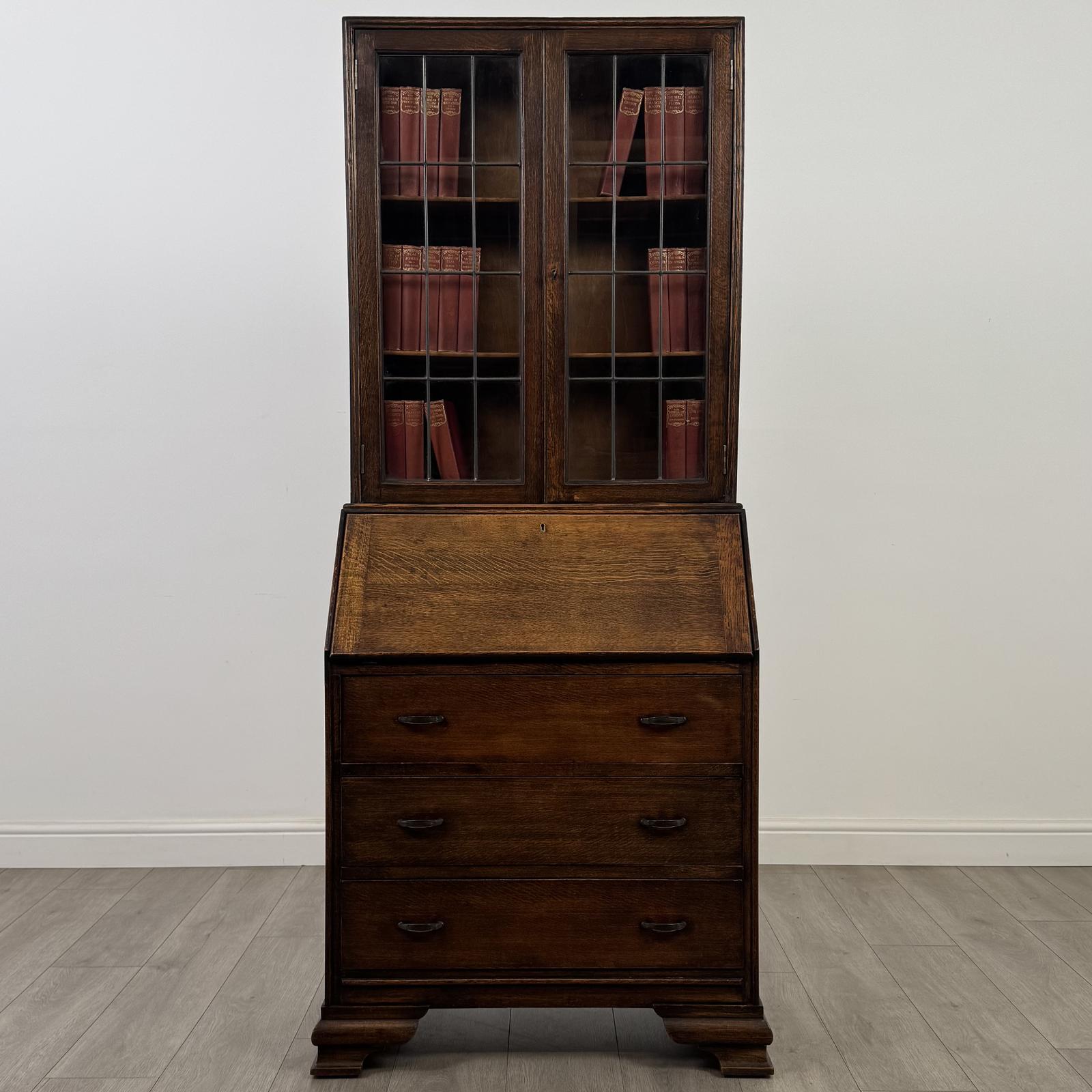 Antique 20th Century Edwardian Bureau Bookcase In Oak (1 of 14) Antique 20th Century Edwardian Bureau Bookcase In Oak (1 of 14)