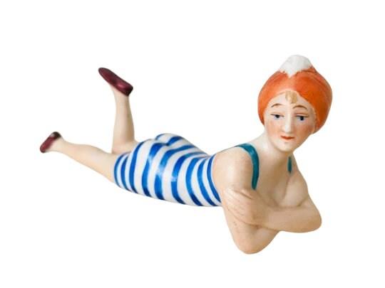 Antique German William Goebel All Bisque Bathing Beauty / Belle Figure c.1910 (1 of 10) Antique German William Goebel All Bisque Bathing Beauty / Belle Figure c.1910 (1 of 10)