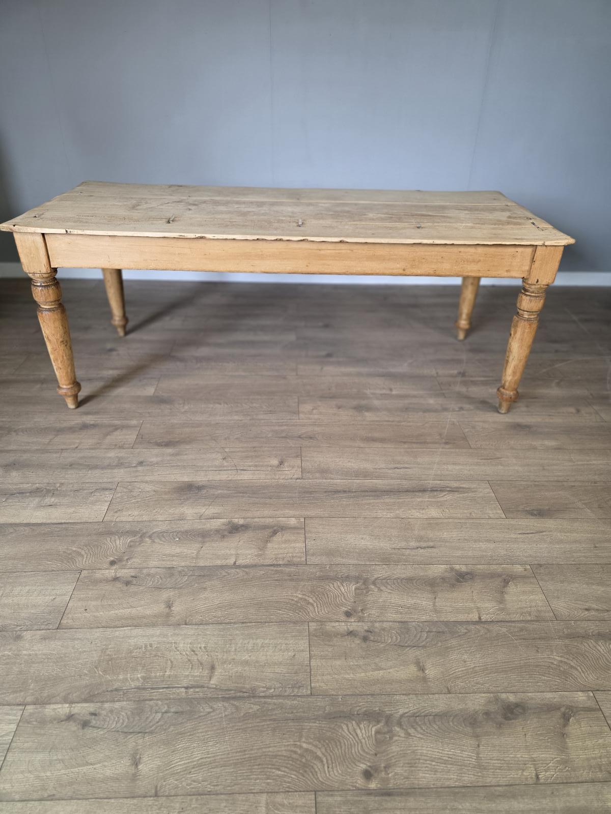Victorian Pine 19th Century Farmhouse Table (1 of 17)
