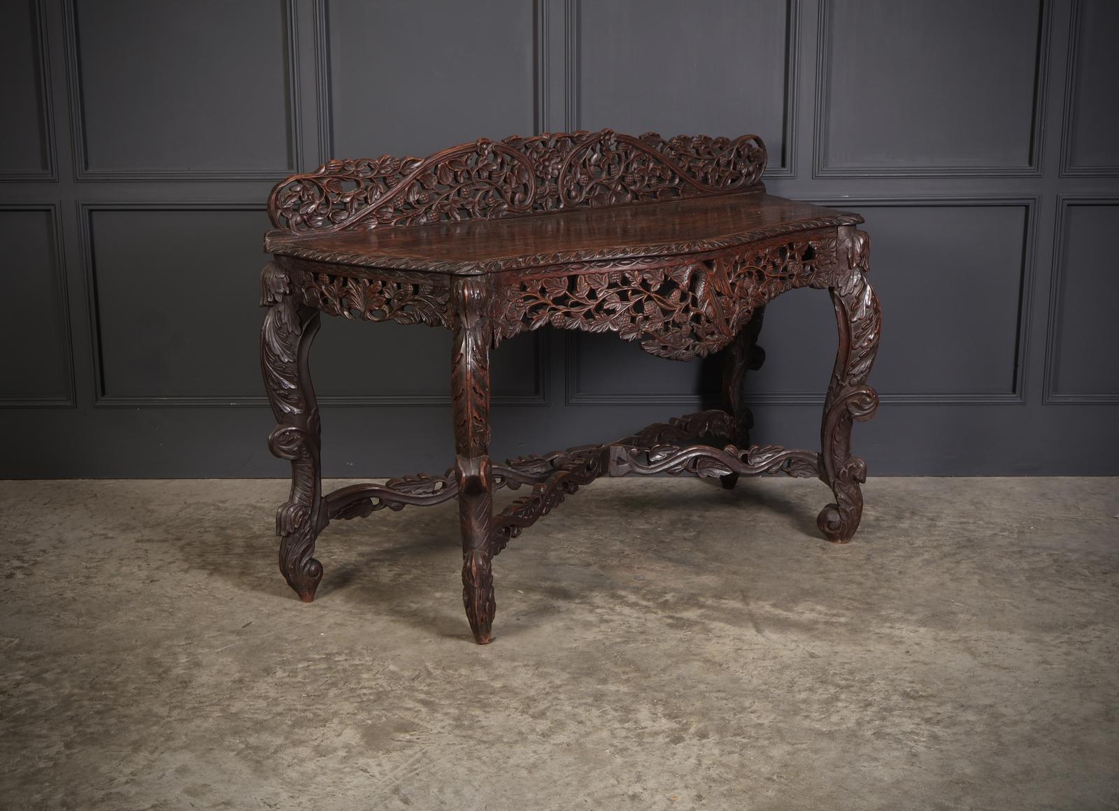 19th Century Carved Burmese Console Table (1 of 12)