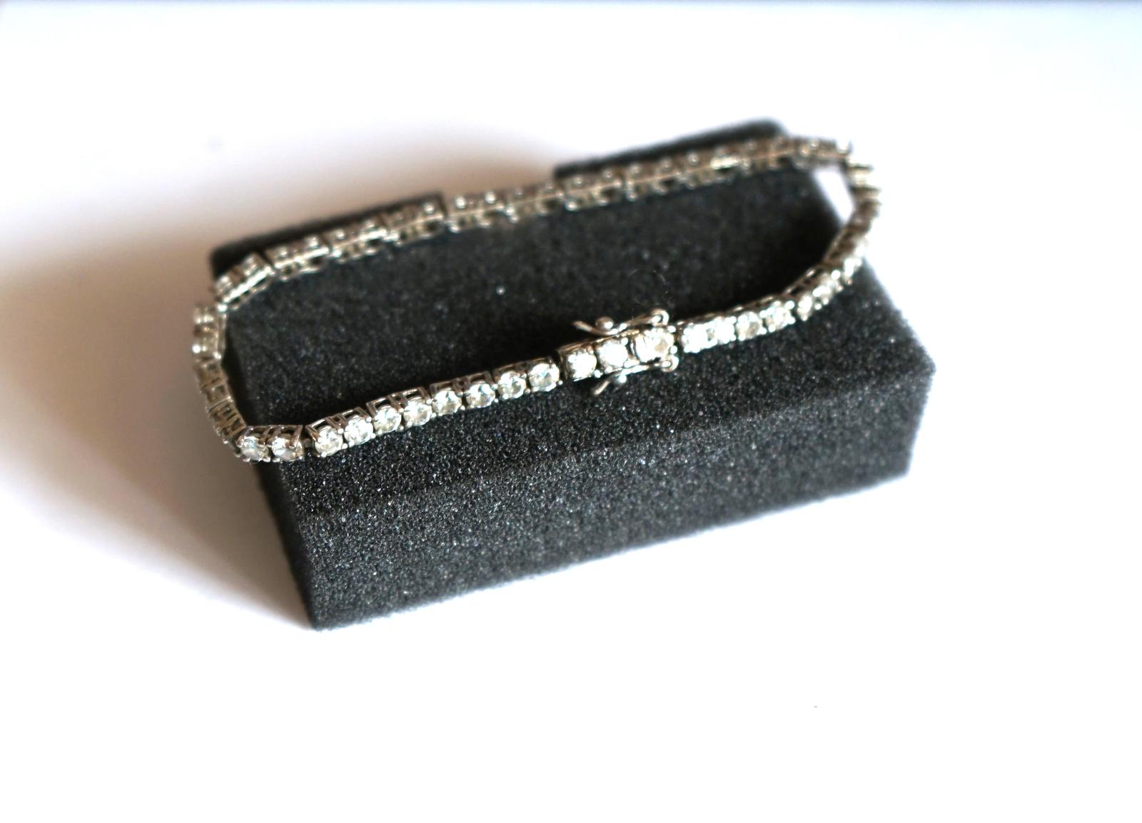 Silver C Z Multi Link Tennis Bracelet (1 of 11)