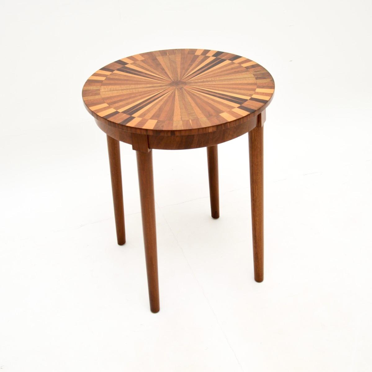 Vintage French Inlaid Starburst Side Table (1 of 8) Vintage French Inlaid Starburst Side Table (1 of 8)