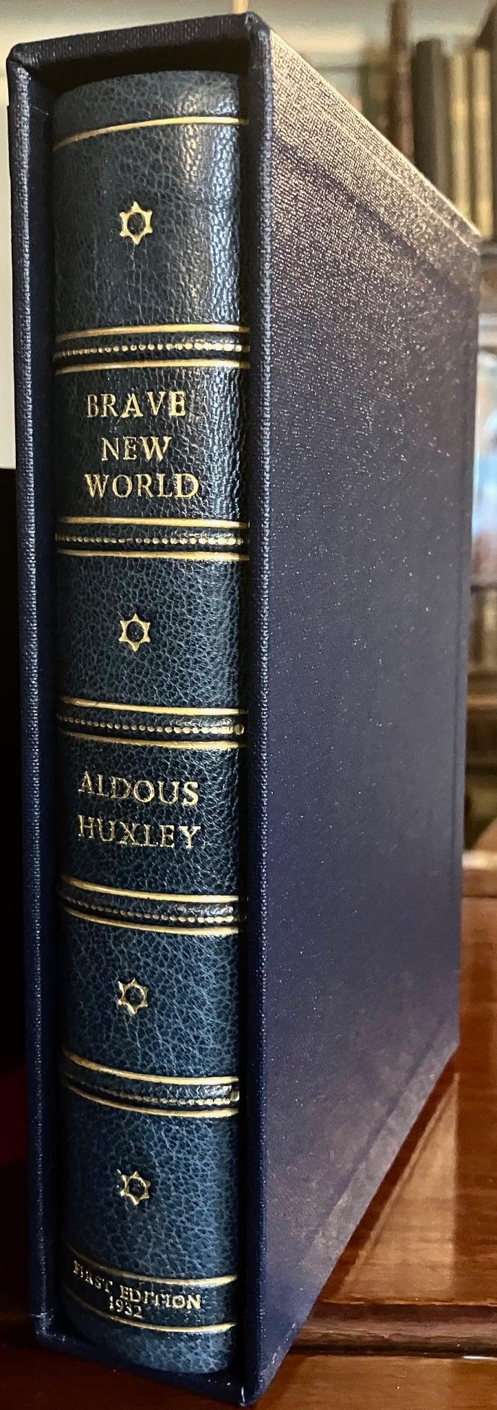 1932 Brave New World A Novel by Aldous Huxley 1st Edition Leather + Slipcase (1 of 5)