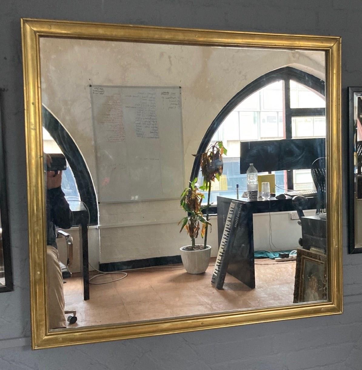 Brass Framed Mirror From French Ocean Liner 1900-1930 (1 of 7)
