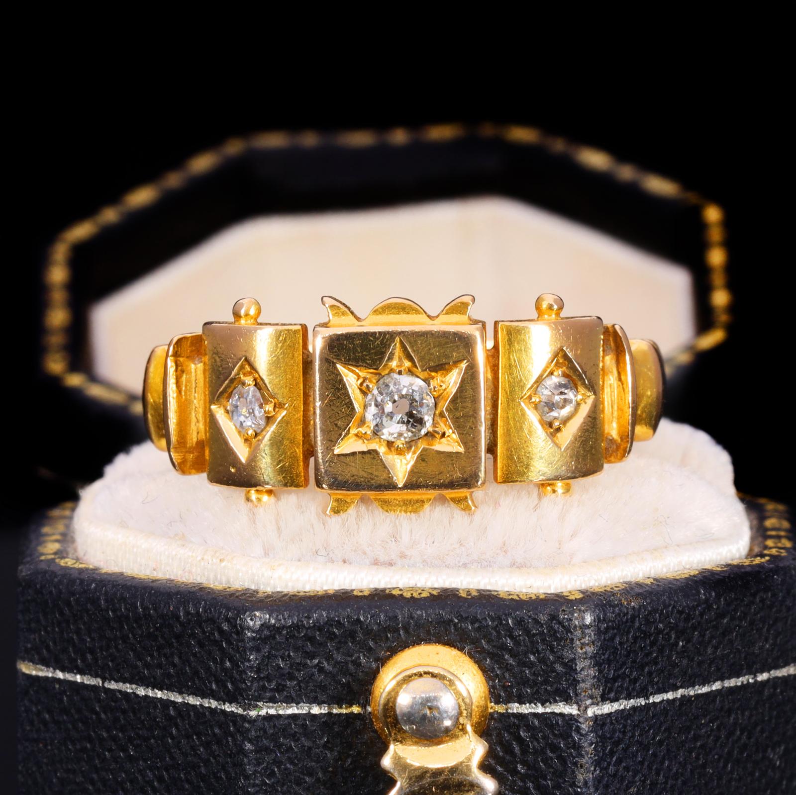 The Antique Three Star Set Diamond Ring (1 of 11)