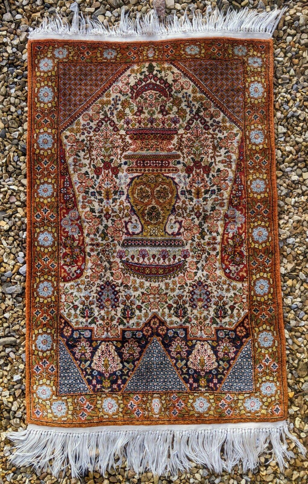 Antique Silk Rug Carpet (1 of 6)