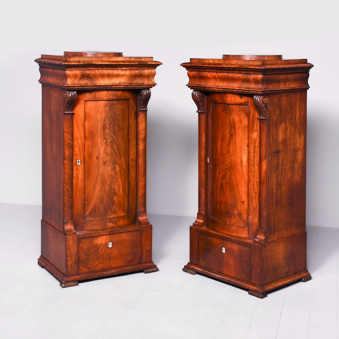 Pair of Biedermeier Mahogany Pedestals (1 of 12)