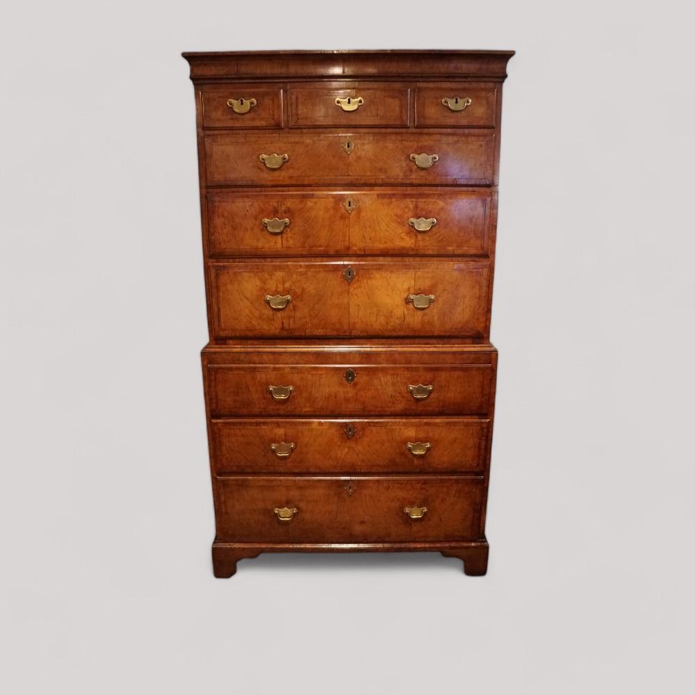 George III Walnut Chest on Chest (1 of 10)