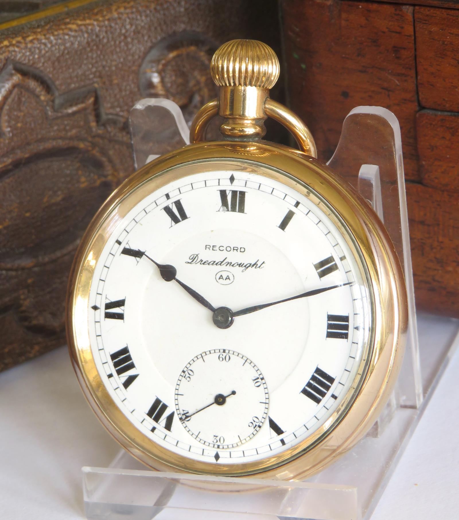 Pocket Watch: 1920s Record Dreadnought Pocket Watch (1 of 6) Pocket Watch: 1920s Record Dreadnought Pocket Watch (1 of 6)