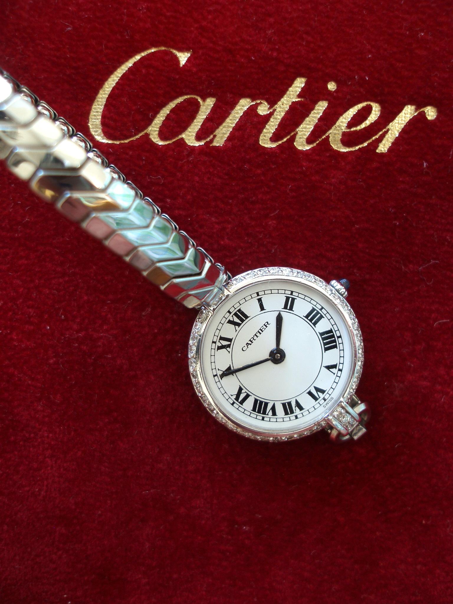 Cartier Diamond Set Vendome Wristwatch (1 of 6)