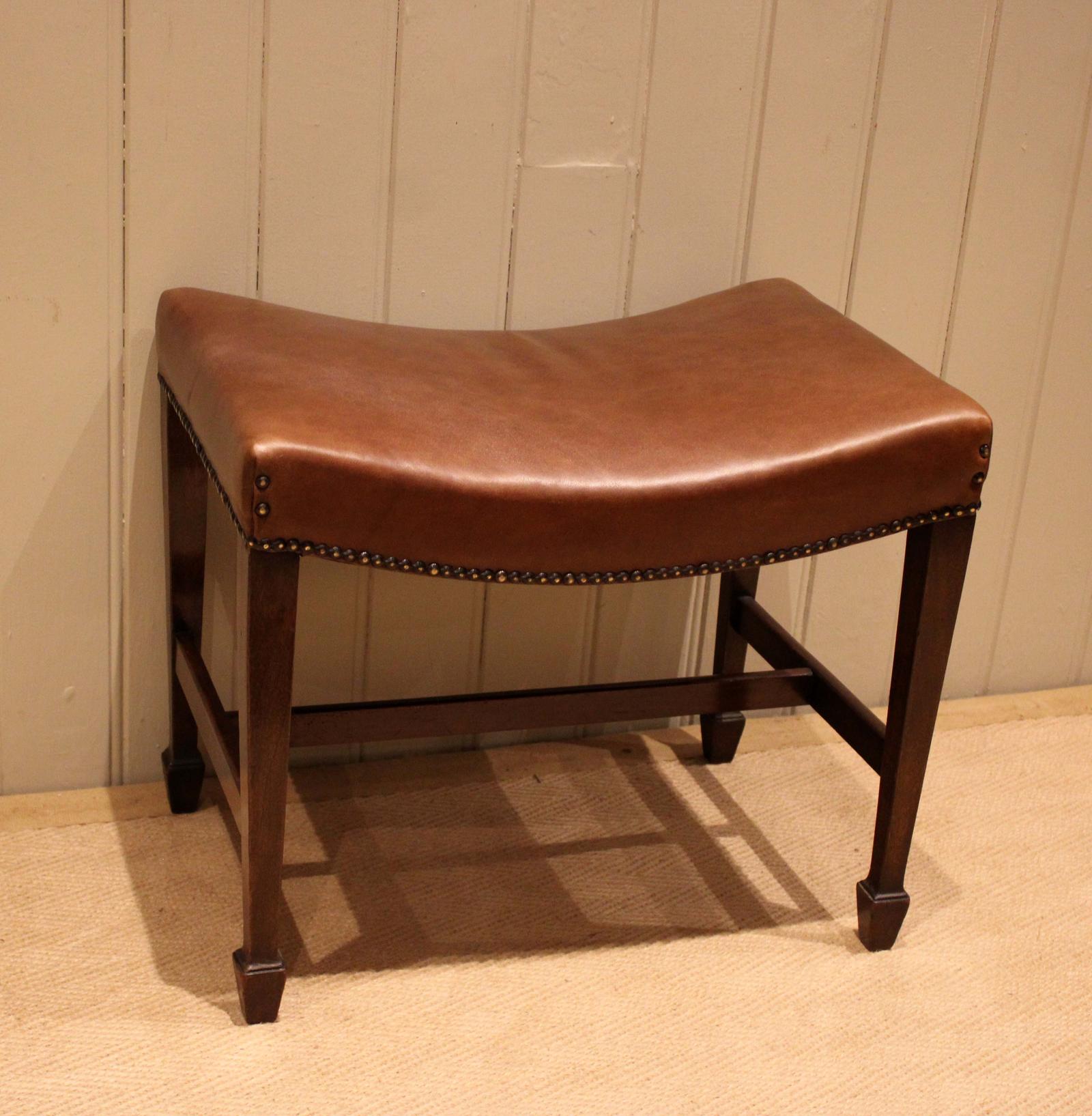 Edwardian Mahogany Leather Top Stool (1 of 13) Edwardian Mahogany Leather Top Stool (1 of 13)