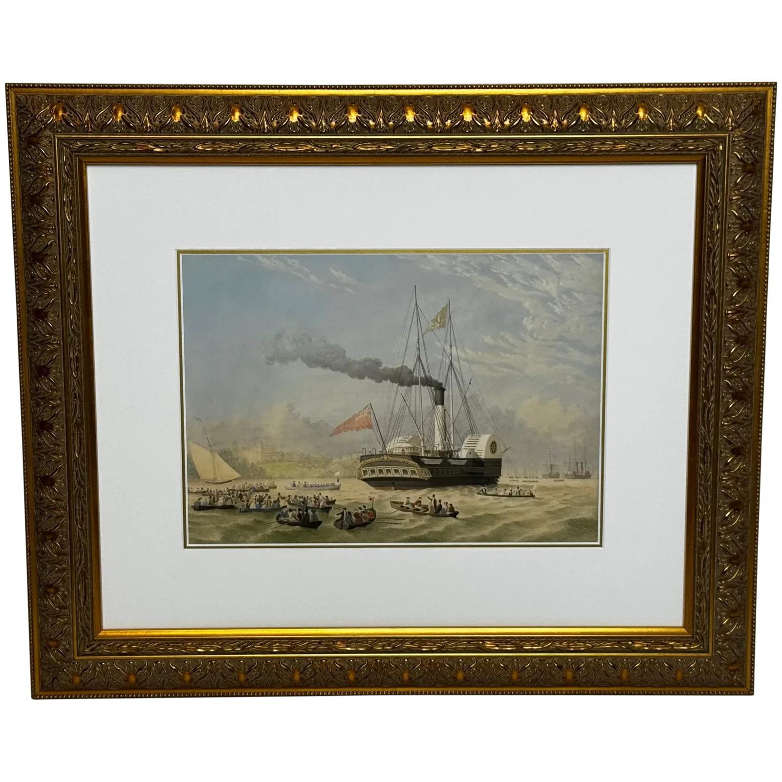 HMY Victoria and Albert Royal Yacht off Osborne House c.1852  British Marine Painting (1 of 63)