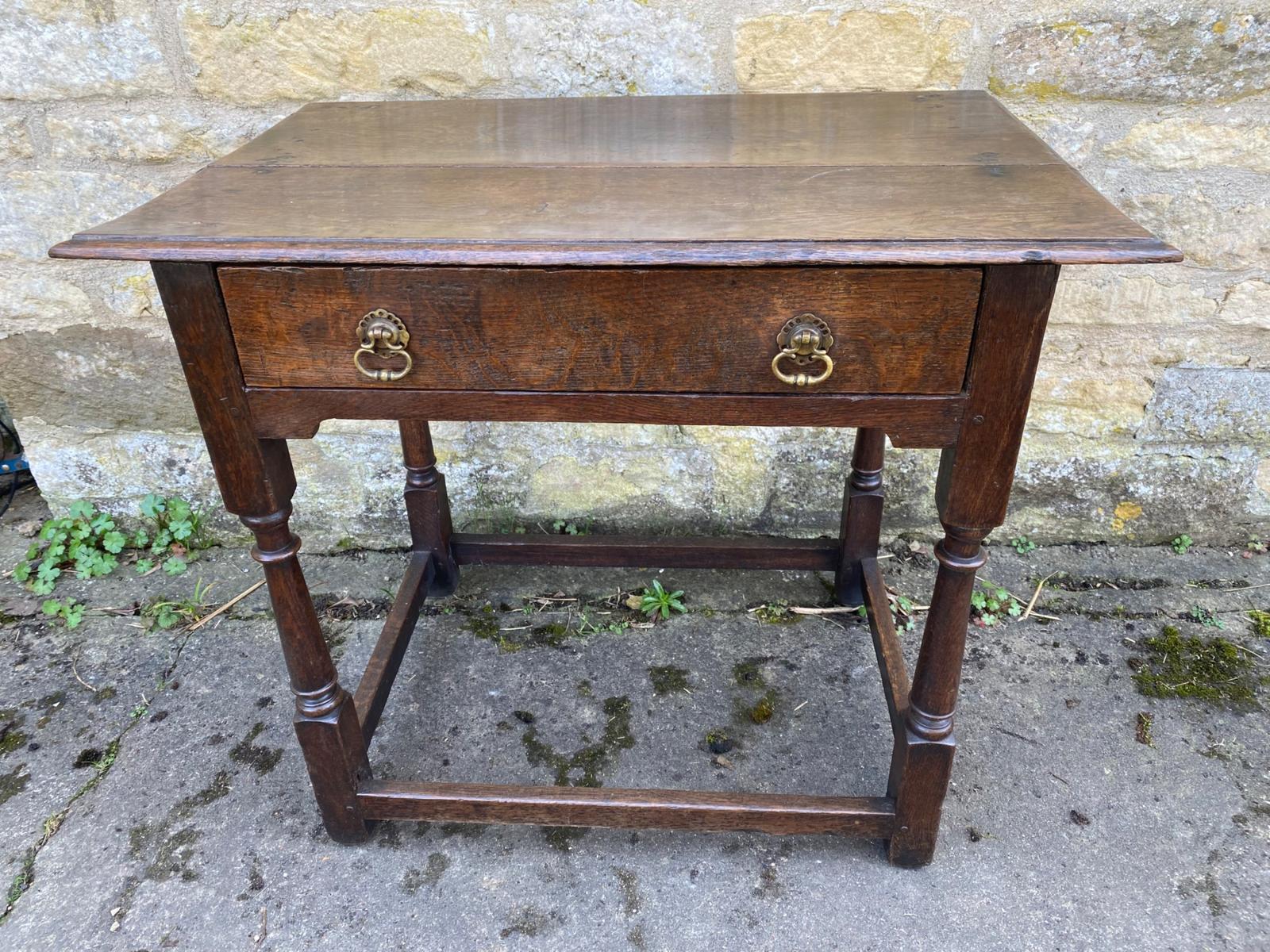 Mid 18th Century Oak Side Table (1 of 3)
