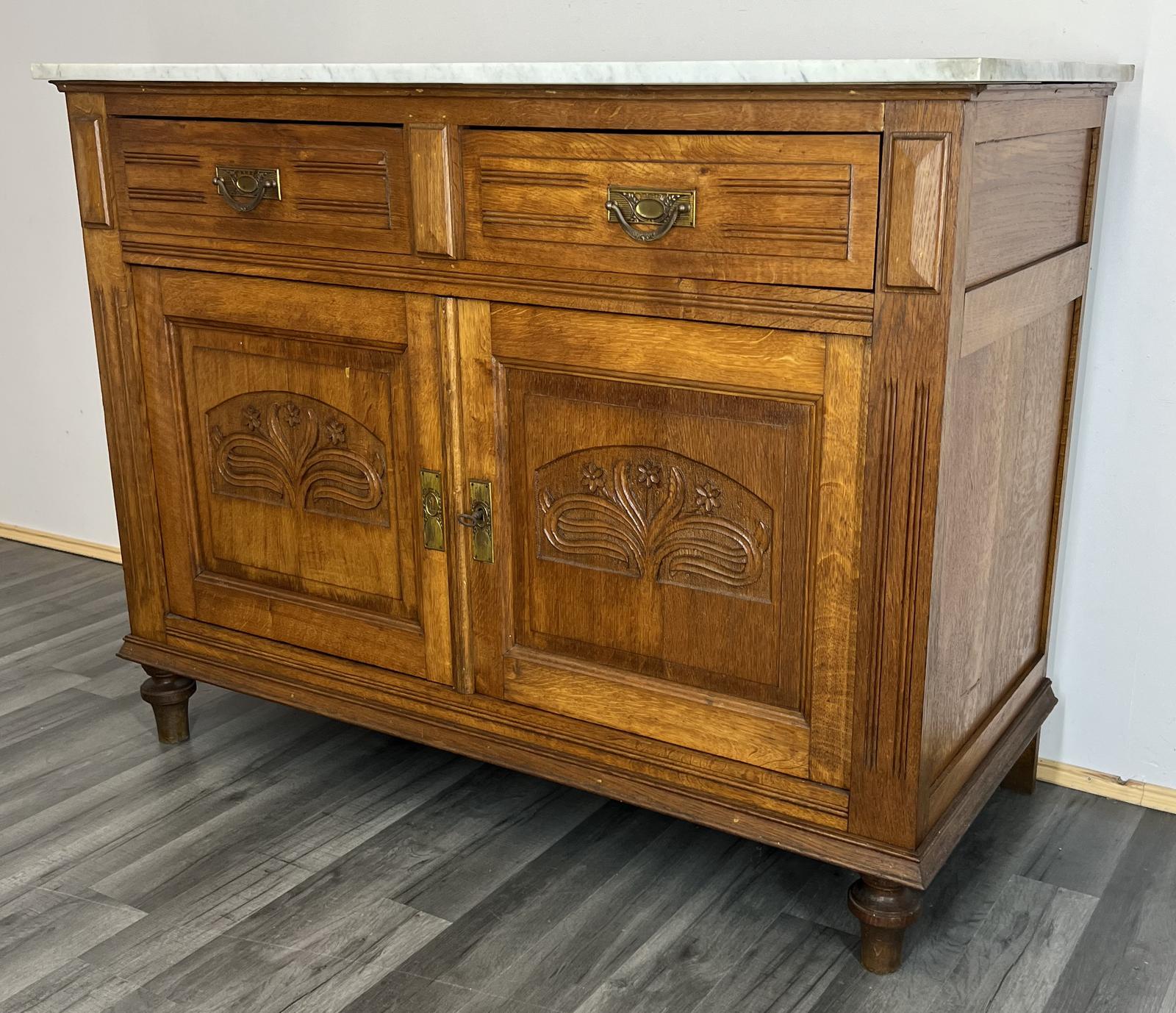 French Antique Marble Topped Chest of Drawers / Sideboard (1 of 16) French Antique Marble Topped Chest of Drawers / Sideboard (1 of 16)