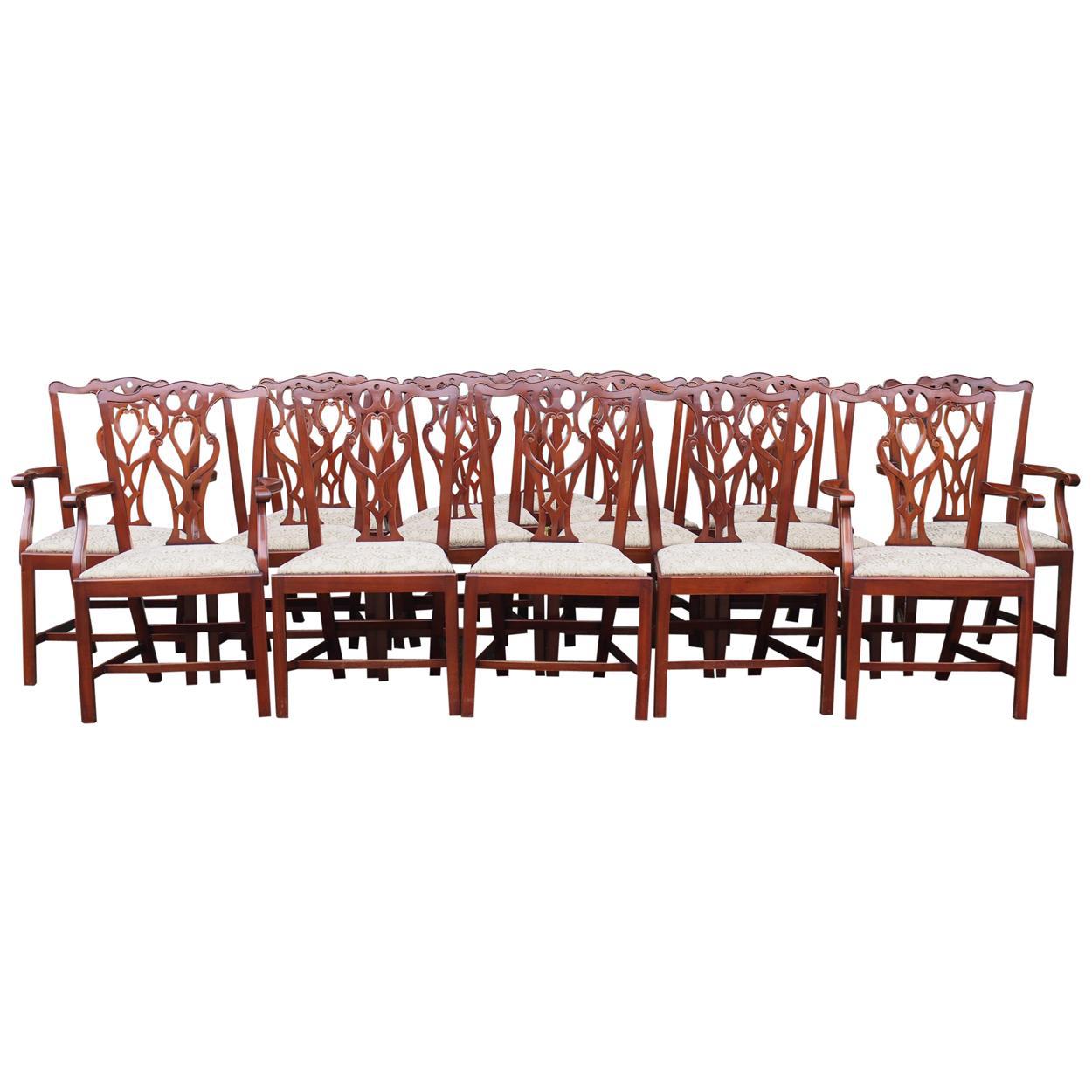 Set of 16 Georgian Style Mahogany Dining Chairs (1 of 12)
